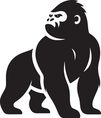 Gorilla silhouette vector illustration