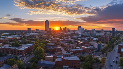 Birmingham City Skyline: Urban Architecture and Skyscrapers in Panoramic View