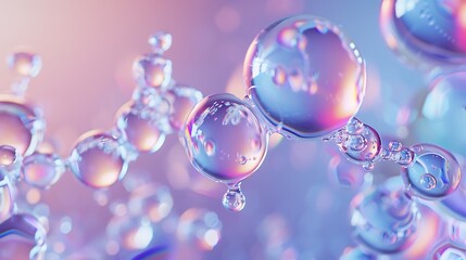 A close-up of colorful, translucent bubbles with reflections, creating a dreamy, abstract effect.