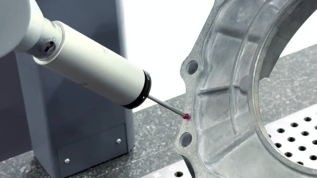 Automatic coordinate measurement machine (CMM) for inspection high precision part during working	