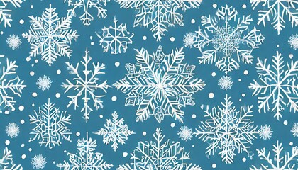 Delicate white snowflakes on a plain white or soft blue background, showcasing their intricate, symmetrical patterns in fine detail, capturing the natural beauty of snowâ€™s unique crystal