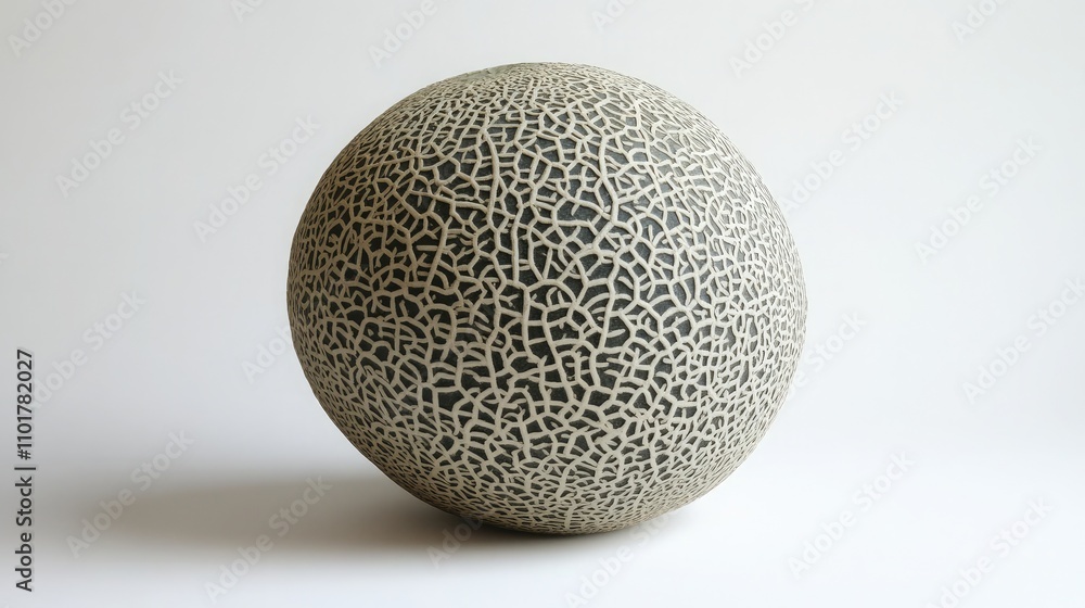 Aufkleber intricate textured sphere displaying unique interwoven patterns, perfect for modern home decor, arti