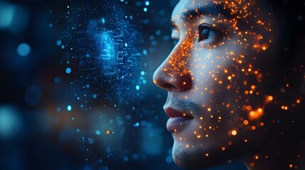 Entrepreneur Utilizing AI Powered HR Management Tools in Modern Office for Intelligent Employee Management