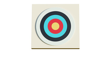 archery board target 3D rendering