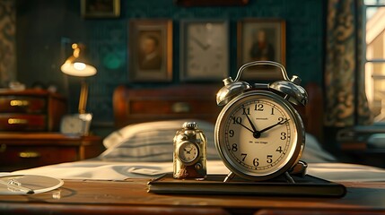 old clock on the table