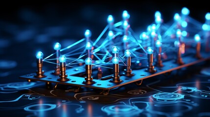 Digital background with a strong network signal strength indicator