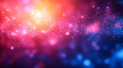 Bokeh Digital Art Cybersecurity Networks Blurred Nodes Connections Ample Copy Space Branding Concept