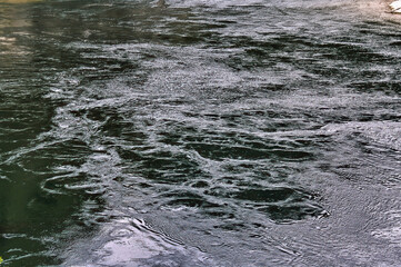 Abstract light patterns on streaming water background