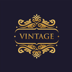 vintage hand drawn frame label retro engraving antique vector