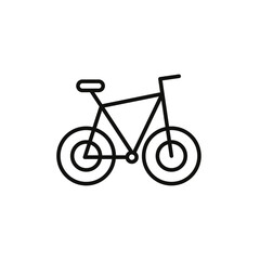 Bicycle icon flat line symbol set.