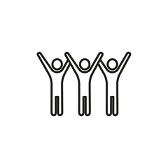 celebration icon flat line symbol set.