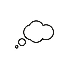 Dream cloud icon flat line symbol set.