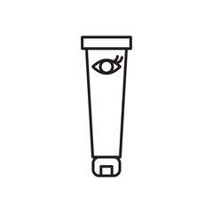 Eye cream icon flat line symbol set.