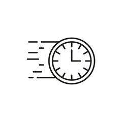 Fasting time icon flat line symbol set.
