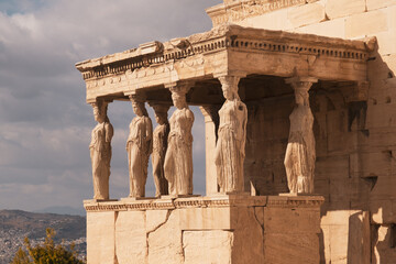 Fototapeta premium Cariatids of the Erechtheion, Acropolis of Athens.