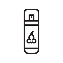 Hair mousse icon flat line symbol set.