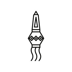 Kandeel icon flat line symbol set.