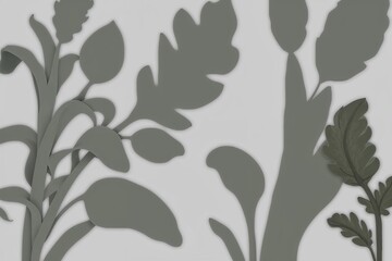 Enchanting Plant Silhouettes on Bright Snowy Backdrop