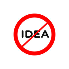 No Idea sign flat line symbol set.