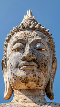 stone budah statue in the temple