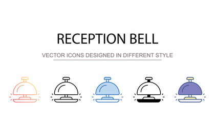 Reception Bell icon design with white background stock illustration