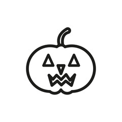 Pumpkin icon flat line symbol set.