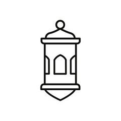 Obraz premium Ramadan lantern icon flat line symbol set.
