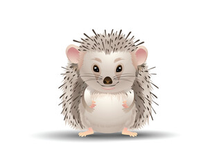 Cute Baby Hedgehog character design vector