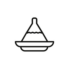Tajine Icon flat line symbol set.
