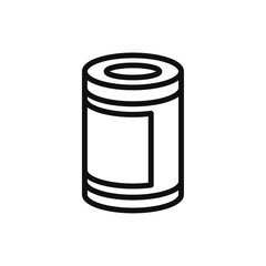 Tin can icon flat line symbol set.