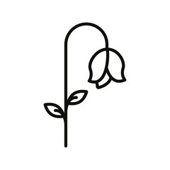 Wilted Flower icon flat line symbol set.