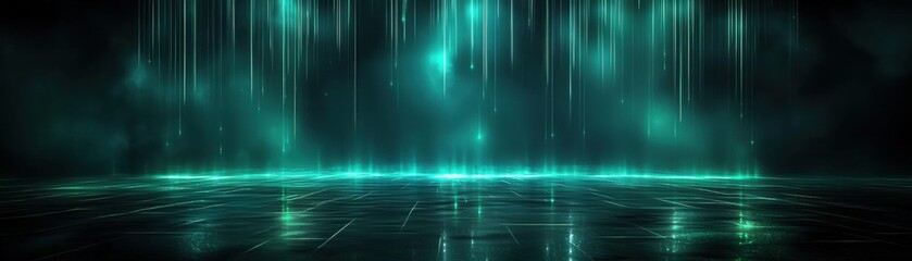 Dynamic light patterns virtual space digital art futuristic environment aerial view abstract concept for modern aesthetics