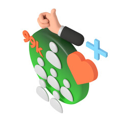 Social Media Engagement Icons with Thumbs Up