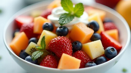 イチゴ、ベリー等のフルーツ盛り