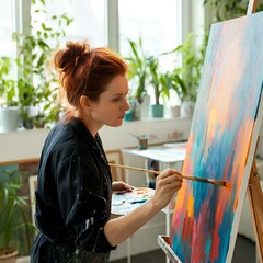 Eine talentierte K&uuml;nstlerin, die mit jedem Pinselstrich ihre einzigartige Vision zum Leben erweckt. Ihre Werke sind ein Ausdruck tiefster Emotionen, inspiriert von der Sch&ouml;nheit der Natur, dem Spiel v