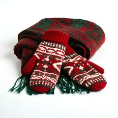 Ein warmes, gem&uuml;tliches Winter-Accessoire-Set f&uuml;r Feiertagsdesigns, ideal zur F&ouml;rderung von Winterbekleidung oder gem&uuml;tlichen Feiertagswerbung.






