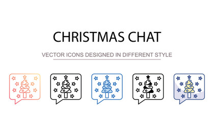 Christmas Chat icon design with white background stock illustration