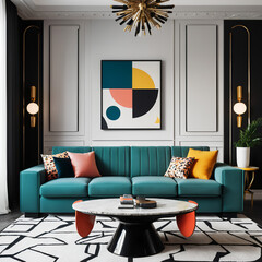 sofa postmodern scandinavian style interior design of modern living room