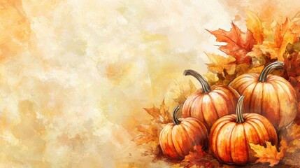 Pumpkin in Fall for holiday seasonal decoration.