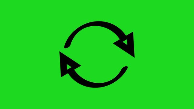Rotating arrow annimation, arrow sign.Spinning arrows,rewind symbol.