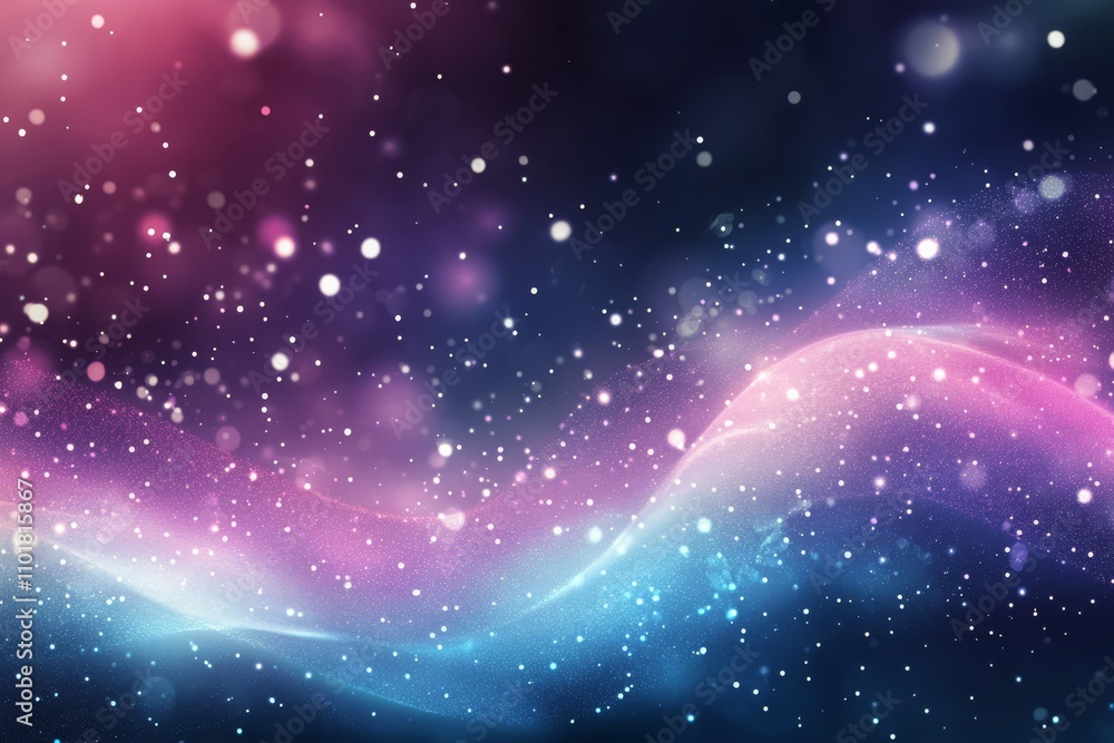 Poster colorful sparkles and lights create an enchanting atmosphere in a dark setting