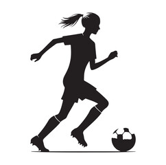 Obraz premium female soccer player illustration vector ILLUSTRATION