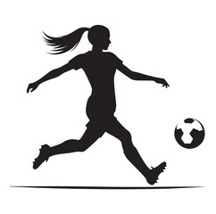 female soccer player illustration vector ILLUSTRATION