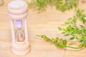 Hourglass counting the remaining time