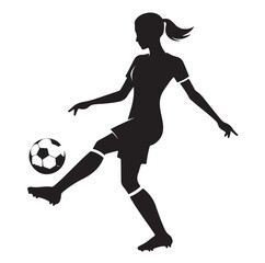 female soccer player illustration vector ILLUSTRATION