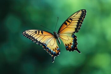 Naklejka premium A colorful butterfly soaring through the air