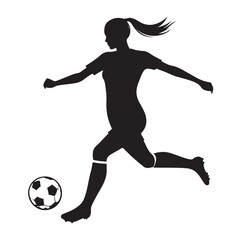 female soccer player illustration vector ILLUSTRATION