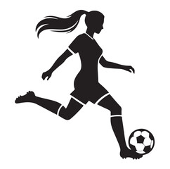 female soccer player illustration vector ILLUSTRATION