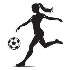 female soccer player illustration vector ILLUSTRATION
