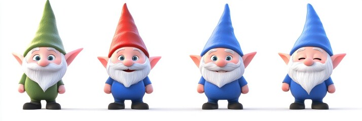 Collection of cute gnome character.
